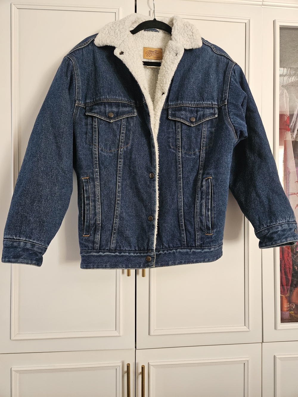 Men's Sherpa-Lined Denim Jacket - Blue